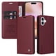 thumbnail image 5 of Funda Billetera de Cuero para iPhone 16 Plus con Tarjetero y Soporte - Tapa Magnética Rojo, 5 of 6