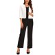 thumbnail image 2 of INSPIRE CHIC Elegante Blazer Corto para Mujeres Conjunto de Regreso a Clases para Maestras Abierto al Frente Sin Cuello Manga 3/4 Chaqueta de Traje de Negocios Peplum XL Blanco, 2 of 6
