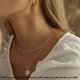 thumbnail image 2 of Collar Ursteel con inicial letra A, chapado en oro de 14 quilates, 18 cm, 2 of 7