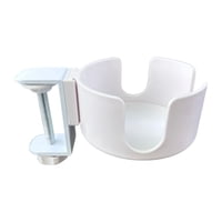 Bothyi - Portavasos De Escritorio Con Clip Para Mesa, Portavasos Para Botellas De Agua, Estaciones De Trabajo De Playa, Color Blanco