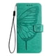 thumbnail image 2 of Funda cartera mariposa para Samsung Galaxy S25 Plus con soporte y ranuras para tarjetas Verde, 2 of 5