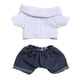 thumbnail image 1 of Camiseta De Muñeca Con Pantalones, Vestido De Muñeca Hecho A Mano Para Muñeca Colgante De 17cm, Azul, 1 of 3