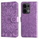 thumbnail image 3 of Funda tipo cartera FOXDOCK para OPPO Reno 14 5G , diseño girasol en relieve, cuero PU, cierre magnético, soporte y tarjetero, 3 of 5