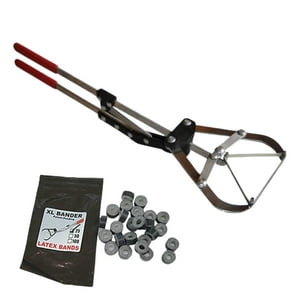 Genérico - Castrador Bander Xl Con 25 Bandas De Castración Para Ganado