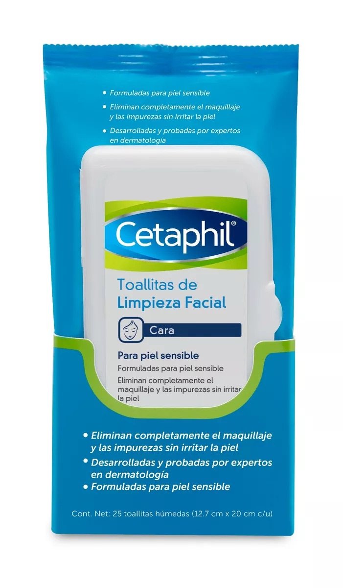 Cetaphil - Toallitas Desmaquillantes Limpieza Facial X 25