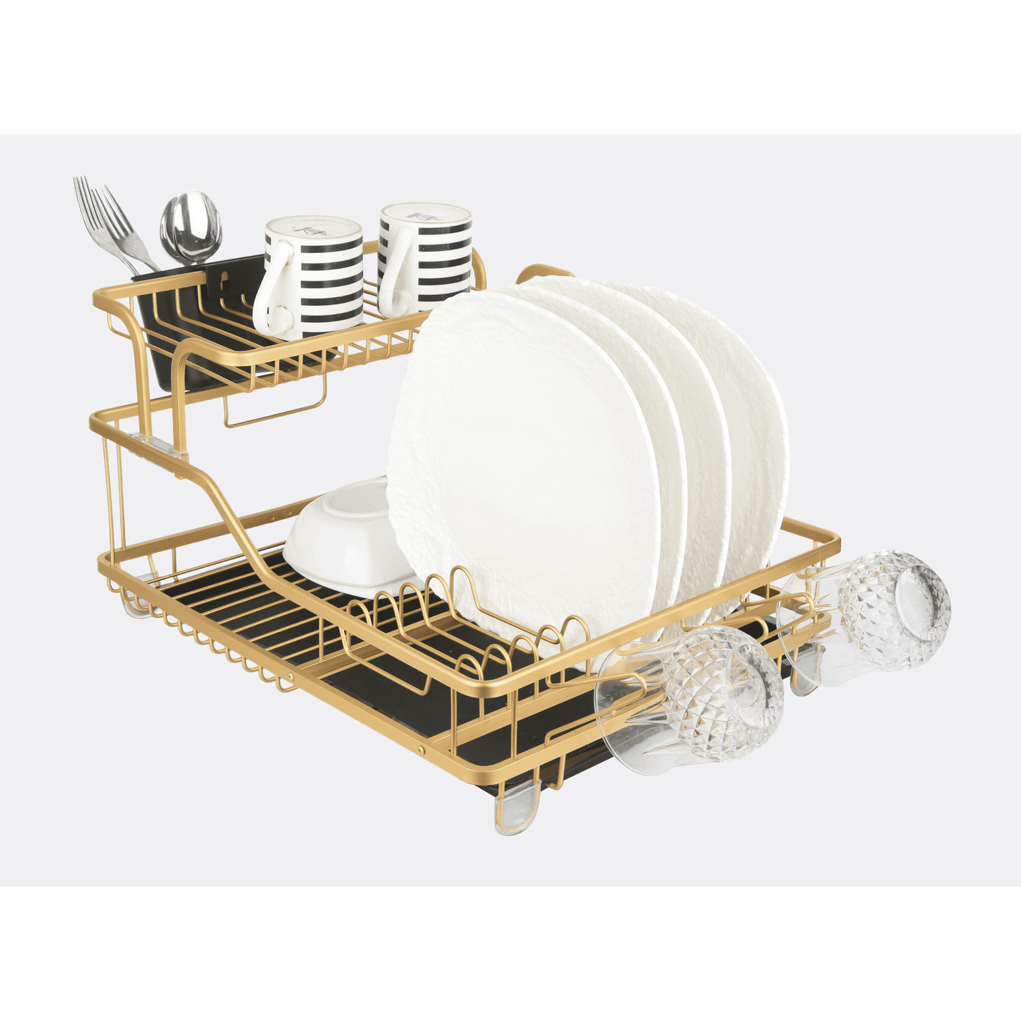 Mp - Elegante Secaplatos De Aluminio Antioxidante 2 Niveles