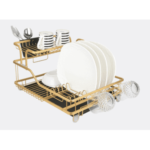 Mp - Elegante Secaplatos De Aluminio Antioxidante 2 Niveles