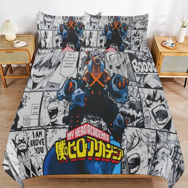 My-Hero-Academia My-Hero-Academia Bedding Set Sheet Set for Kids Adults,All Season Lightweight