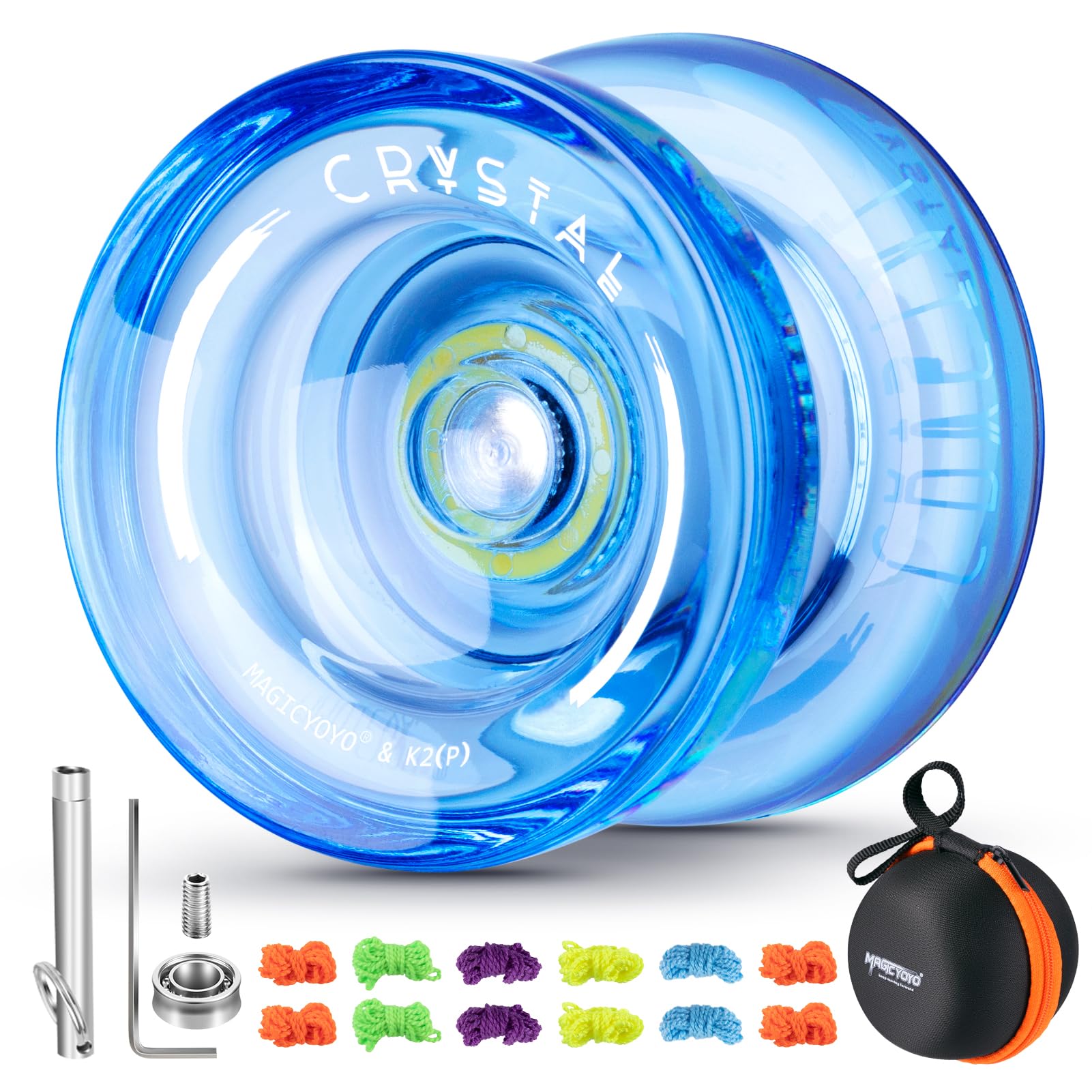 Yoyo Magicyoyo K2 Crystal Blue Con 12 Cuerdas Y Bolsa Yo Yo