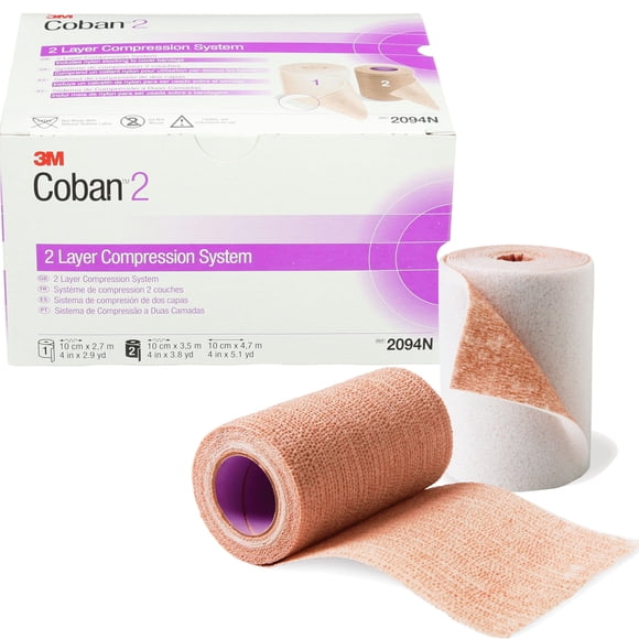 Sistema de vendaje de compresión 3M Coban 2 de espuma y elástico de 2 capas