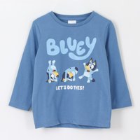 Polera Manga Larga Niña Lets Do This Azul Bluey