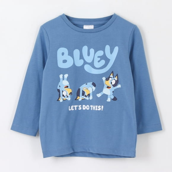 Polera Manga Larga Niña Lets Do This Azul Bluey