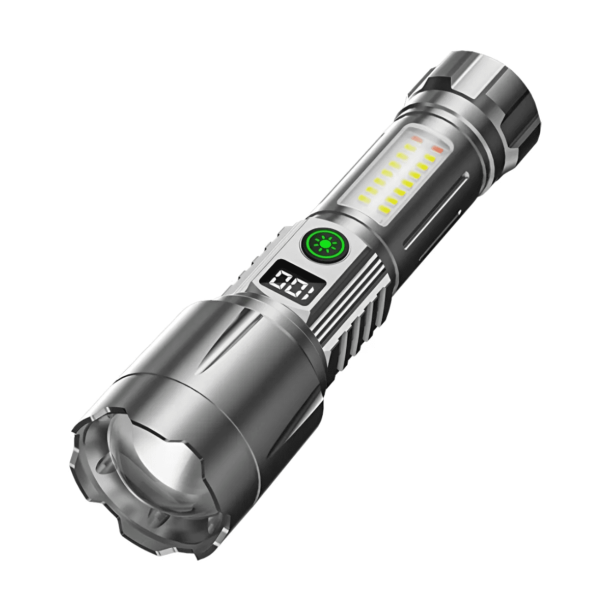 Genérico - Linterna Led Recargable Zoom Retráctil + Powerbank Portátil