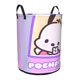 thumbnail image 2 of Pochacco Cesta de lavandería de gran capacidad redonda con asa, bolsa para ropa sucia plegable, almacenamiento para dormitorio, baño y lavadero 44x35 cm, 2 of 6