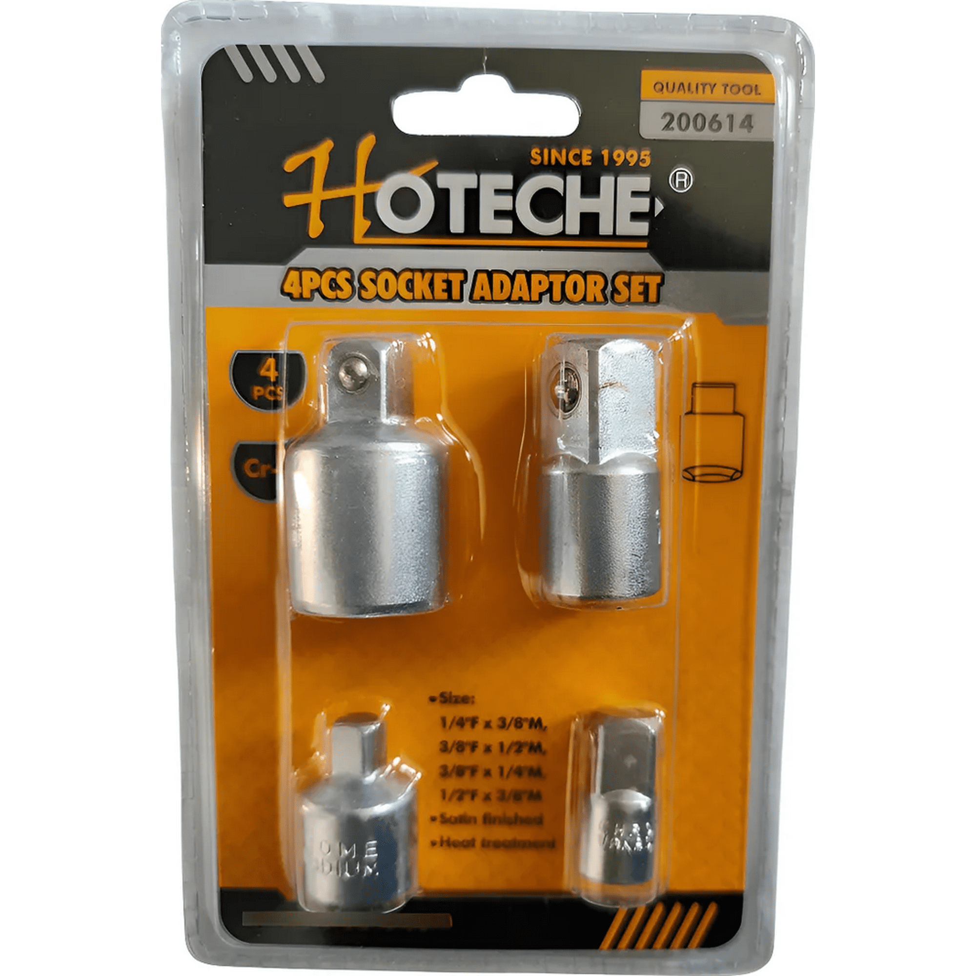 Genérico - Set 4 Adaptadores Para Dados Chicharra 1/4-1/2 Pulg Plateado