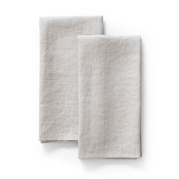 Toalla LK PureLife 51 × 69 cm Lino (2 unidades) Natural