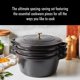 thumbnail image 2 of Juego de ollas de hierro fundido STAUB de 4 piezas apilables negro mate, 2 of 9