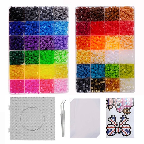 Kit de Cuentas de Fusión ZLLBTMO 4800 piezas 5 mm 48 colores