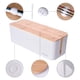 thumbnail image 5 of Caja de gestión de cables Chouky, estilo madera, 2 unidades, color blanco, 5 of 7