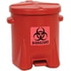 thumbnail image 1 of Bote de basura Eagle de 6 galones Biohazard con tapa que se acciona con el pie, rojo, 1 of 3