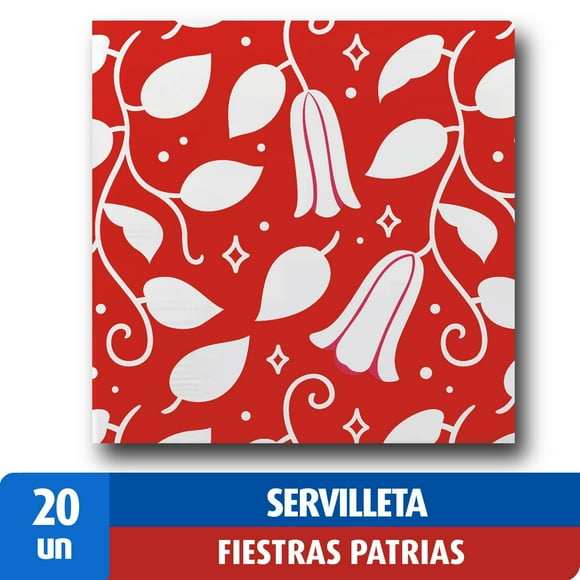 Servilletas Doble Hoja Style Fiestas Patrias Copihue, 20 Un