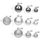 thumbnail image 5 of 100 bolas navideñas para árbol de Navidad, delicado juego de adornos navideños artesanales de plástico irrompible para Año Nuevo, fiestas de bodas y otras festividades., 5 of 5