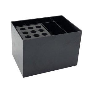 Ioensy - Organizador De Salón Clips Cepillo Caja De Herramientas De Corte De Pelo Para Baño Hotel Oficina Negro