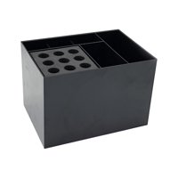 Ioensy - Organizador De Salón Clips Cepillo Caja De Herramientas De Corte De Pelo Para Baño Hotel Oficina Negro