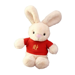 Genérico - Bonito Suéter Rojo, Muñeco De Conejo Relleno, Juguete De Peluche De 15,8 Pulgadas De Alto, Estilo Duradero B