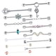 thumbnail image 2 of 13 Pendientes De Barra Industriales Para Mujeres Y Hombres De 1 1/2 Pulgadas., 2 of 3
