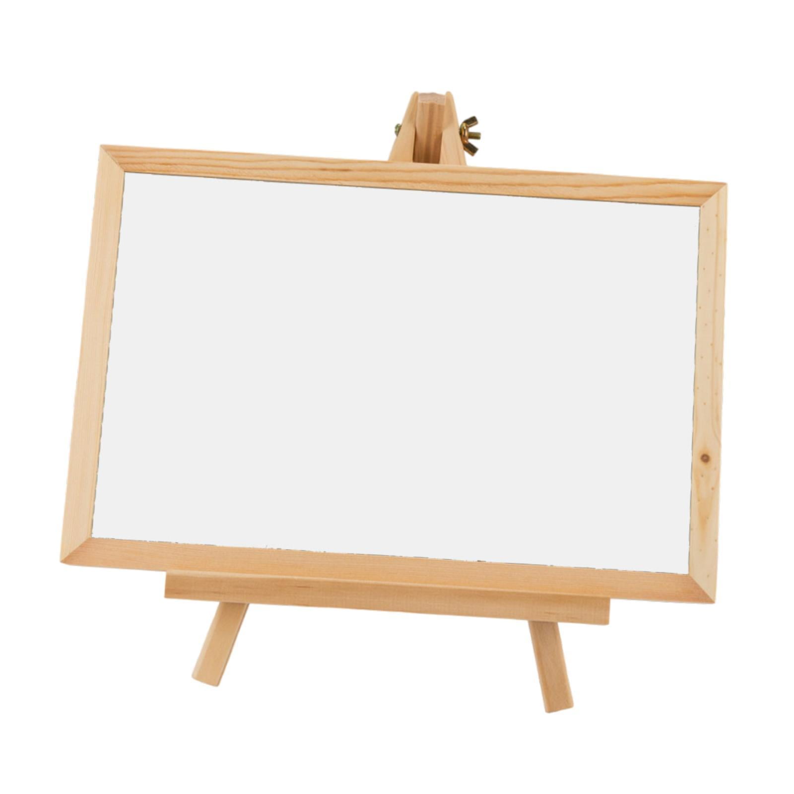 Bothyi - Pizarra De Madera Pequeña Con Soporte Para Bodas Y Eventos, Multiusos, Color Blanco