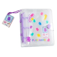 Magideal - Bonito Mini Álbum De Fotos, Bolsa De Almacenamiento De Fotos Con Colgante, Libro Portatarjetas , Violeta