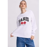 Fashionspark - Polerón Mujer Print Blanco