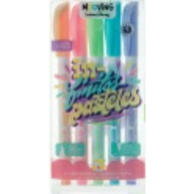 Estuche 5 Tiralineas De Colores Pastel Premium  Mooving