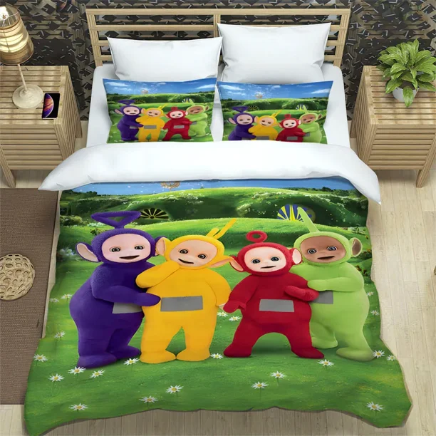 Cartoon Teletubbies Printed Bedding Sets exquisite bed supplies set duvet cover comforter set bedding set luxury birthday gift