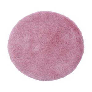 Magideal - 1/12 Casa De Muñecas Área Alfombra Juguetes Micro Paisaje Muebles Accesorios Mini Alfombra De Felpa Alfombra De Piso De Simulación Para La Decoración Rosa Redondo L