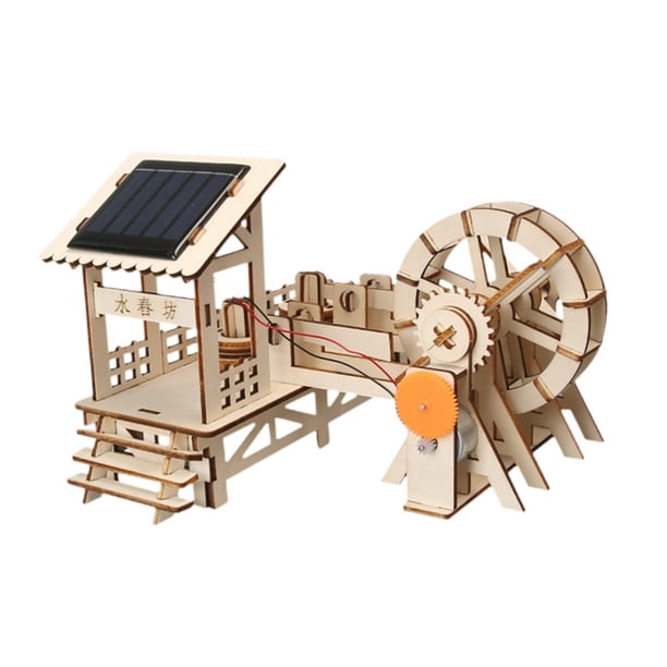 Kit de Bloques de Construcción de Madera, con Energía Solar, Juguete de Práctica de Tecnología Electrónica DIY, Kit de Ciencia para Niños Y Niñas de P