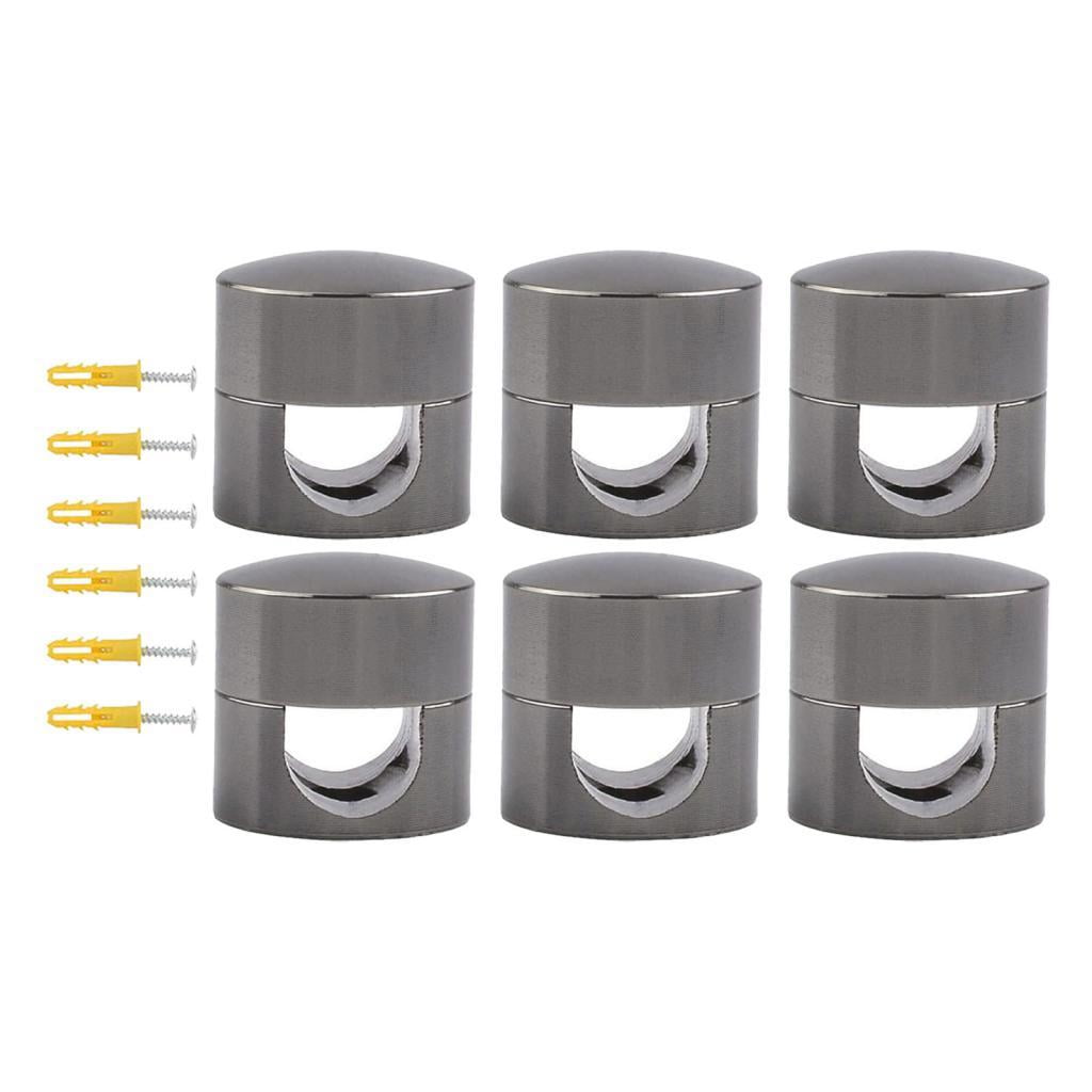 Bothyi - 6 Piezas Ganchos De Techo Modernos Para Lámpara Colgante Gancho De Cable De Fácil Instalación Negro