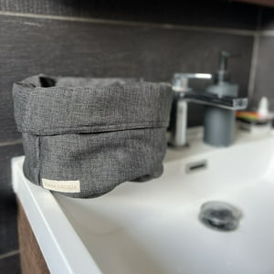 Canasto De Baño Gris Oscuro Casa Cecilia