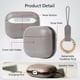 thumbnail image 5 of Funda de cuero para AirPods Pro 2 con carga inalámbrica, gris, 5 of 8