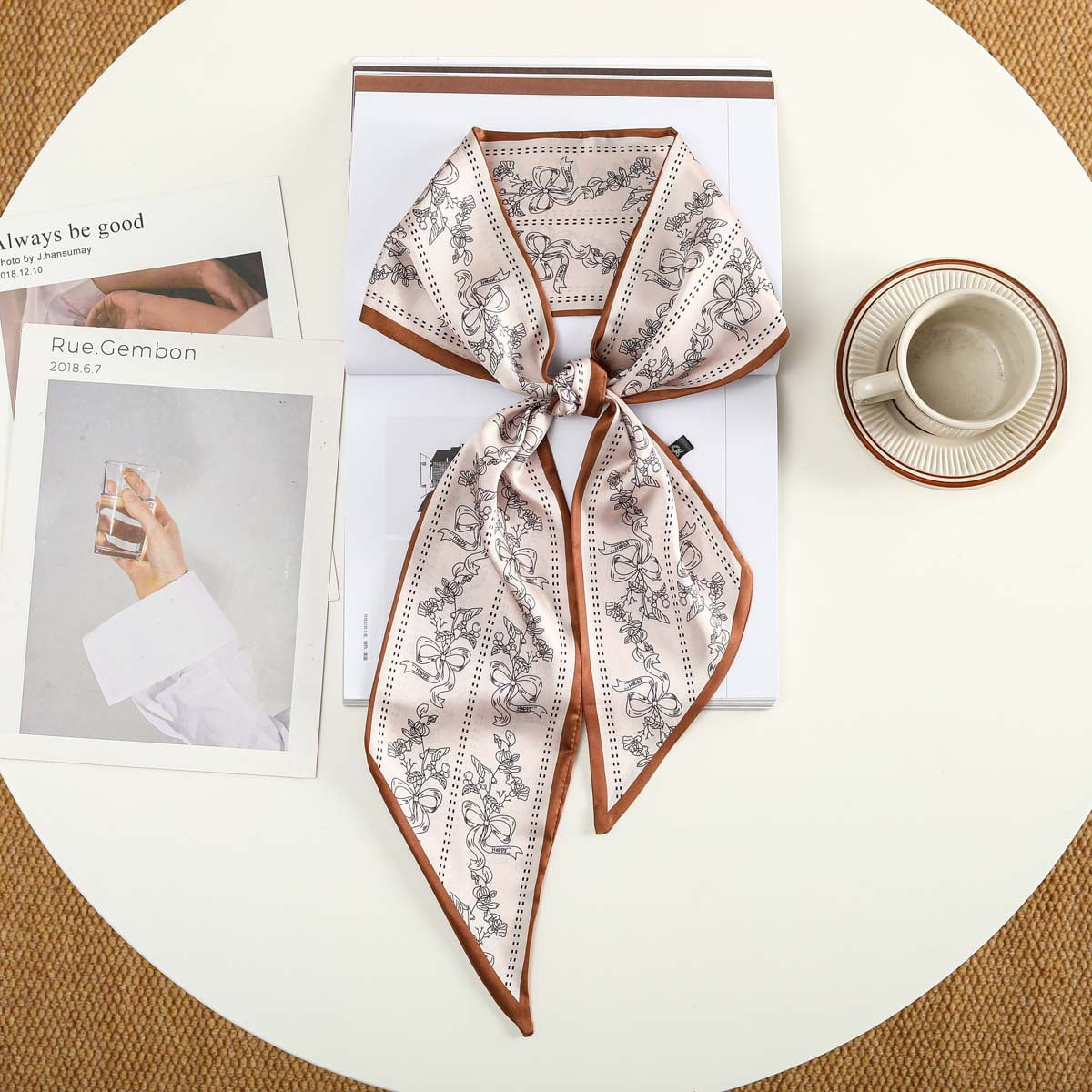 Xusx111 - Fondala De Cabeza Fondalas De Cuello De Pelo Para Las Mujeres Bolsa De Bolso Fondalas Para Bolsos De Mano Sedoso Largo Fino Pañuelo De Satén Moda 3pcs