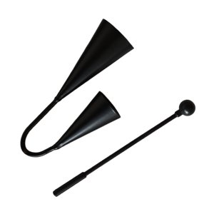 Magideal - Agogo Bells Instrumento De Percusión De Samba Tradicional Regalo De Cumpleaños Preescolar Niños Reunión Familiar Educativa Campana Doble , 25Cmx14Cm