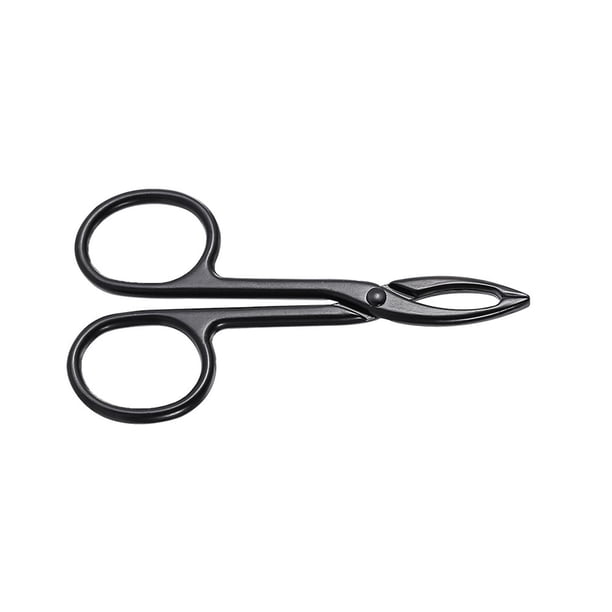 Tijeras profesionales con mango de pinzas para cejas, depilación facial, depilación precisa para mujeres y niñas, recortador de cejas, herramientas de negro recto