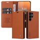 thumbnail image 4 of Funda Billetera de Cuero para Samsung Galaxy S23 Ultra con Tarjetero y Soporte - Tapa Magnética Marrón, 4 of 6