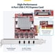 thumbnail image 4 of Tarjeta PCIe USB-C StarTech.com de 4 puertos y 10 Gbps con 4 puertos USB 3.2, 4 of 8