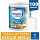 thumbnail image 2 of Toalla de Papel Hogar Mega Doble Hoja 100 m, 1 Un, 2 of 3