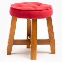 Barra Design - Pouf Puff Spring Felpa Rojo