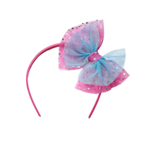 Build A Bear - Cintillo Rosado Moño Tul Celeste Build-A-Bear