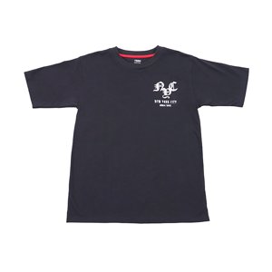 Polera Niño Teen Manga Corta Print Negro Corona