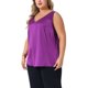 thumbnail image 4 of Agnes Orinda Conjuntos de Halloween para Mujeres Tallas Grandes Escuela Colegio Seda Satén Tops de Tirantes Cuello en V Casual Blusas sin Mangas Básico Camiseta de Tirantes Verano 4X Púrpura, 4 of 6